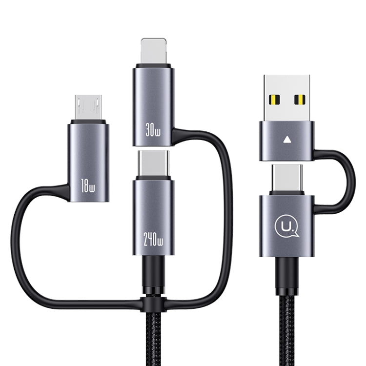 Cable de carga rápida 6 en 1 Usams SJ737 240W 1,2 m (Pistola)