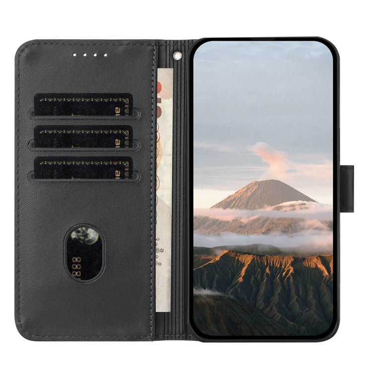 Funda de Cuero para OnePlus Nord Ce 5G con Cierre de Hebilla y Diseño Triangular (Negra)