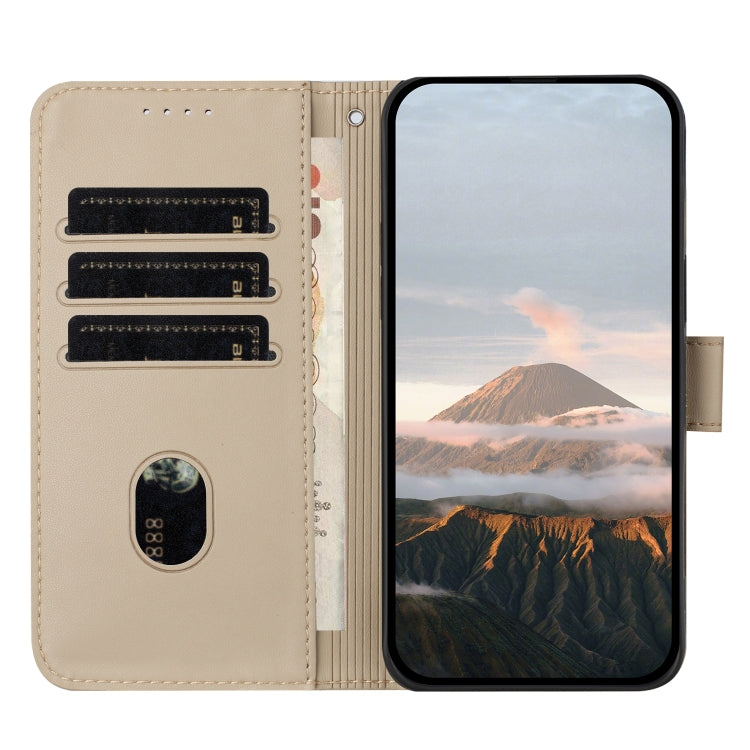 Funda de Cuero OnePlus Nord Ce 5G Cierre Hebilla Diseño Triangular (Dorada)