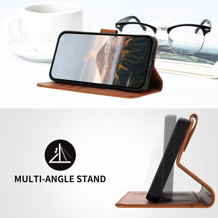 Estuche de Cuero con Hebilla y Diseño Triangular para Fujitsu Arrows U 801Fj (Marrón)