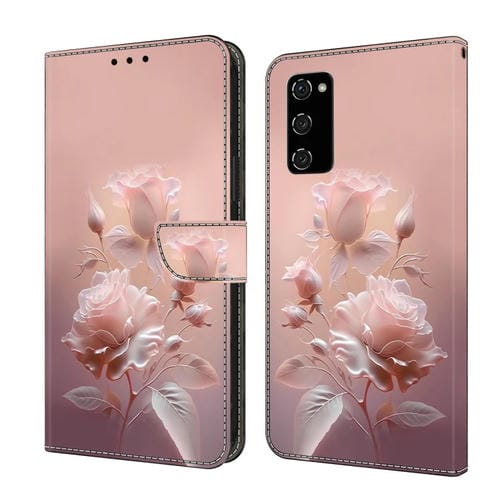 Funda de Piel Pintada Samsung Galaxy S20 FE Protección Flores de Cerámica