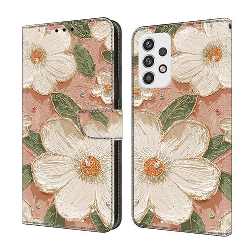 Funda de Piel Samsung Galaxy A52 4G/5G Pintada Fresca Girasol