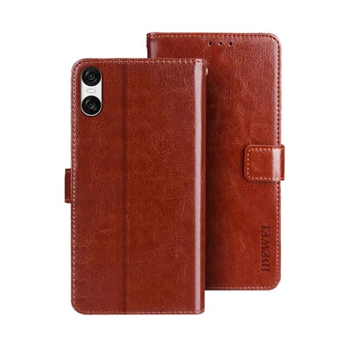 Funda de Cuero Crazy Horse para Sony Xperia 10 Vi (Marrón)