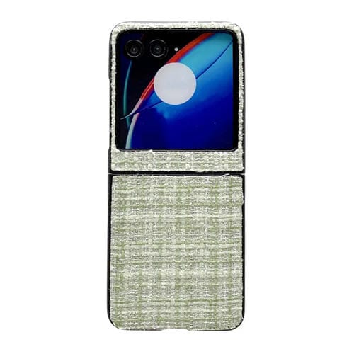 Funda Protectora PC Tela a Cuadros para Motorola Razr 40 Ultra (Verde)