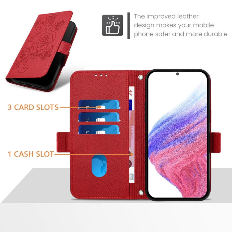 Funda de Cuero Antirrobo con Rfid para Cubot A10 (Roja)