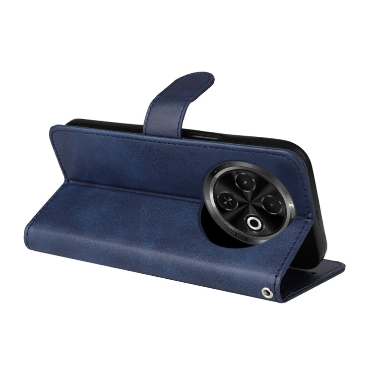Funda Piel Sintética con Tapa para Tecno Spark 30C (Azul)