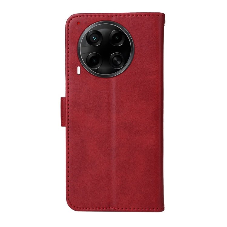 Funda Piel Sintética con Tapa para Tecno Camon 30S y 30S Pro (Rojo)