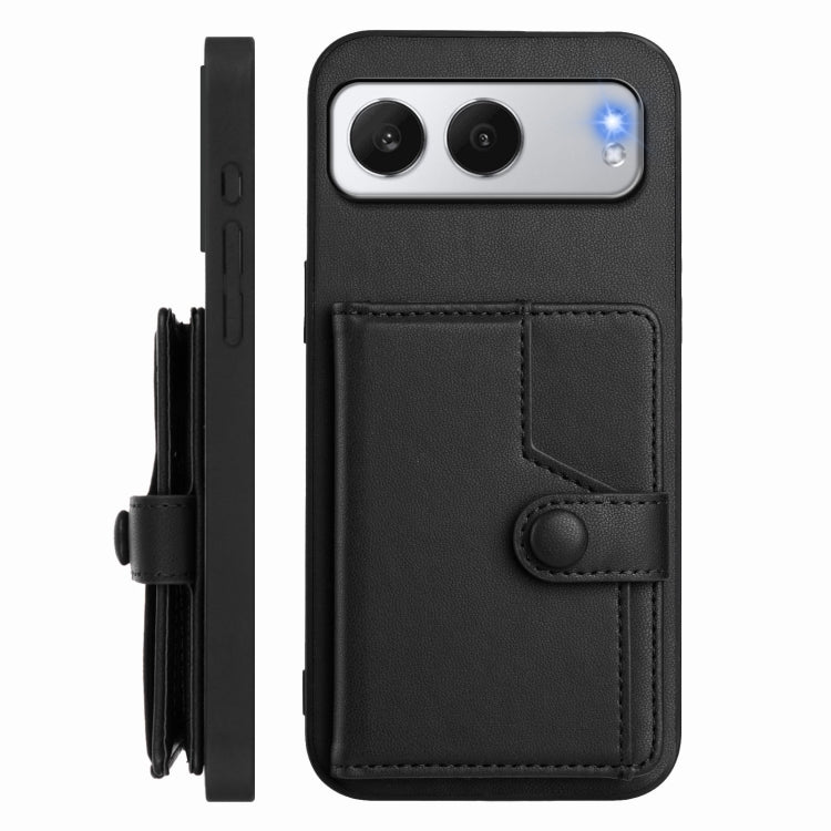 Funda Antirrobo para OnePlus Nord con RFID y Tarjetero 4 Botones (Negra)