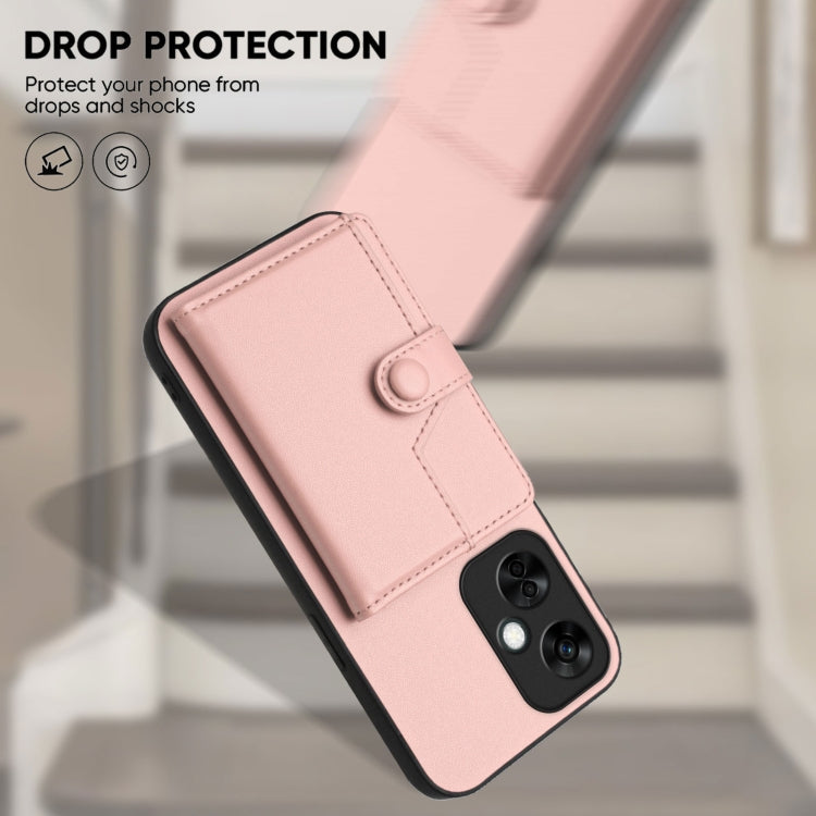 Funda para Teléfono Antirrobo OnePlus Nord CE 3 Lite con Botón y Tarjetero RFID (Rosa)