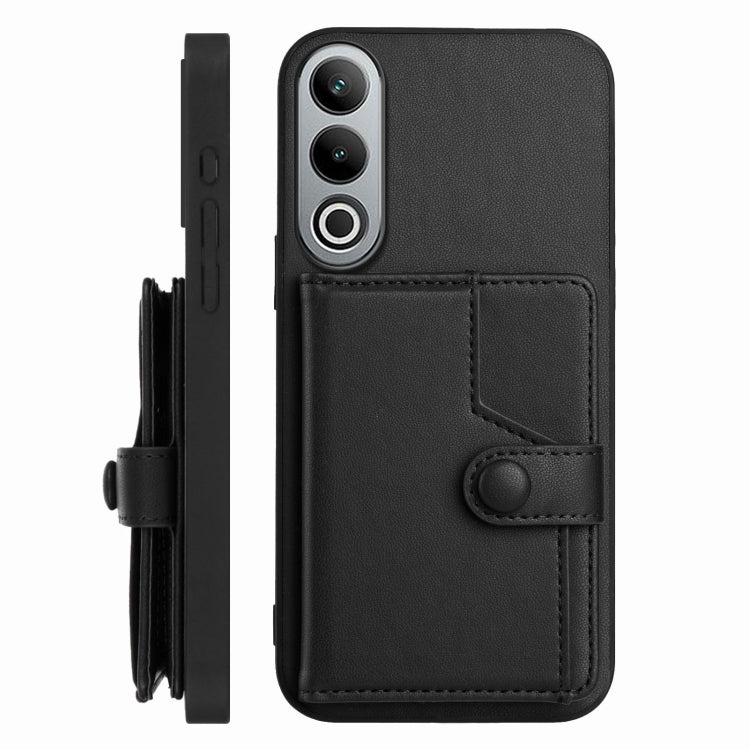 Funda Antirrobo para OnePlus Nord CE4 con Botón y Tarjetero (Negra)