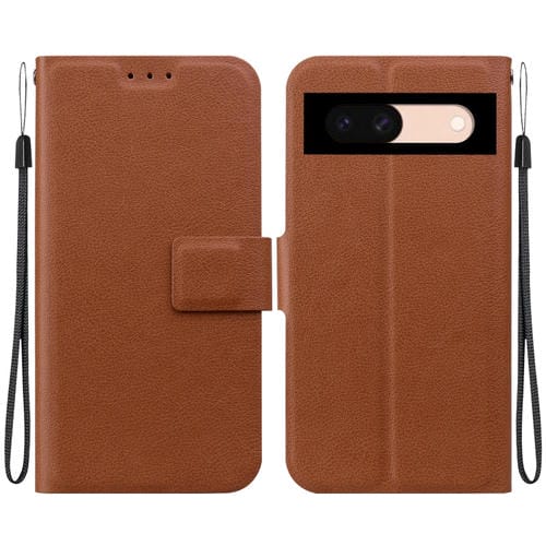 Funda de Cuero Ultrafina con Hebilla Magnética para Google Pixel 8A (Marrón)