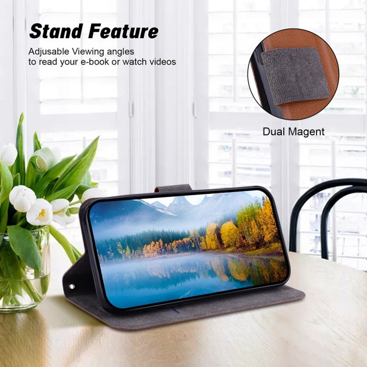 Funda de Cuero con Hebilla Magnética Ultrafina para OnePlus Nord Ce 3 Lite y Nord N30 (Marrón)