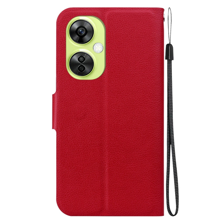 Funda de Cuero con Hebilla Magnética Ultrafina para OnePlus Nord Ce 3 Lite y Nord N30 (Rojo)
