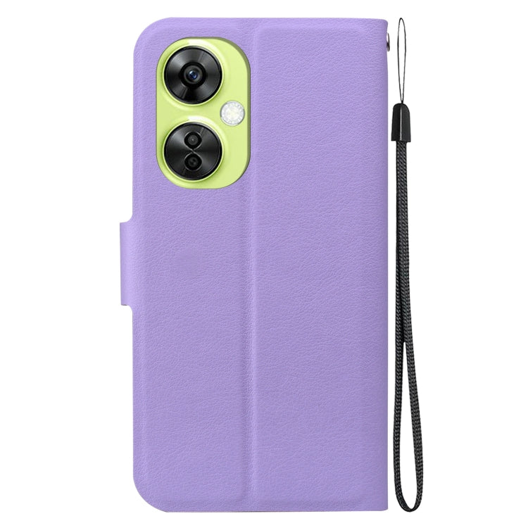 Funda de Cuero con Hebilla Magnética Ultrafina para OnePlus Nord Ce 3 Lite y Nord N30 (Morado)