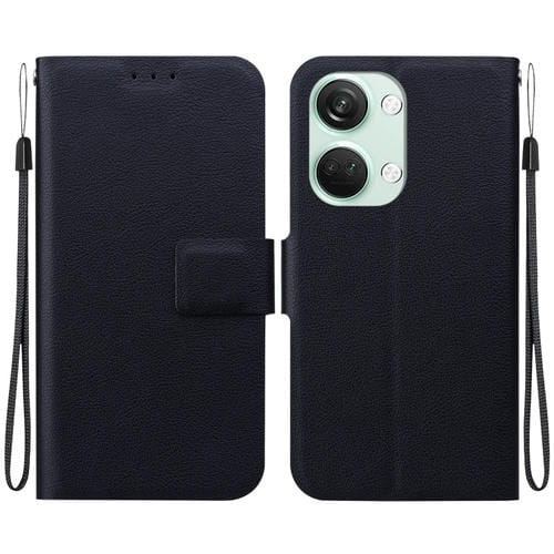 Funda de Cuero con Hebilla Magnética para OnePlus Nord 3 Ace 2V (Negra)