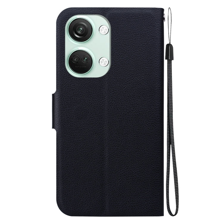 Funda de Cuero con Hebilla Magnética para OnePlus Nord 3 Ace 2V (Negra)