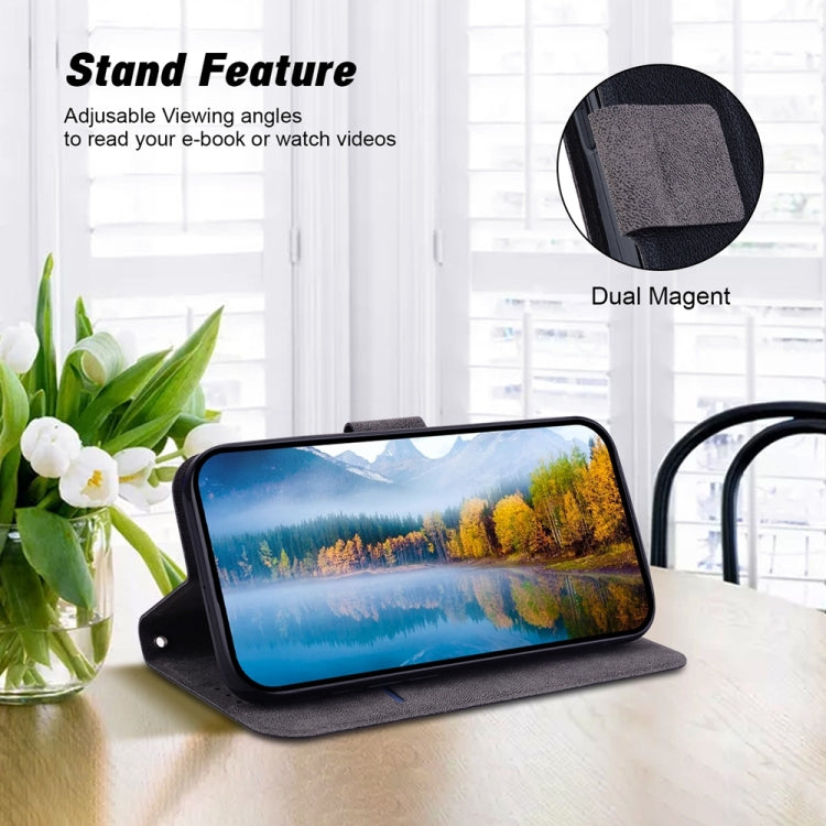 Funda de Cuero con Hebilla Magnética para OnePlus Nord 3 Ace 2V (Negra)