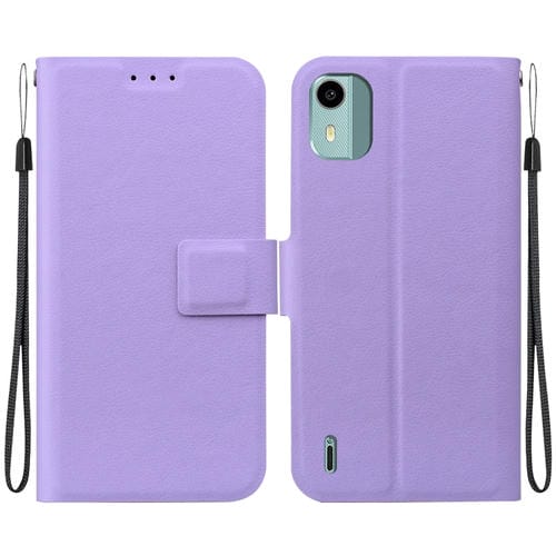 Funda de Cuero Ultrafina con Hebilla Magnética para Nokia C12 (Morado)