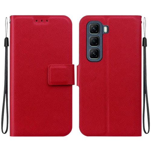 Funda de Cuero con Hebilla Magnética Ultrafina para Teléfono Infinix Hot 50 5G (Rojo)