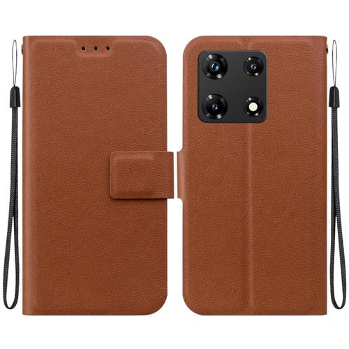 Funda de Cuero con Hebilla Magnética Ultrafina para Infinix Note 30 Pro (Marrón)