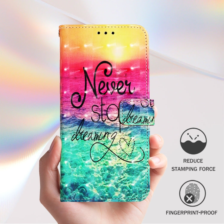 Funda de Cuero con Tapa Horizontal con Pintura 3D para Cubot P50 (Chasing Dreams)