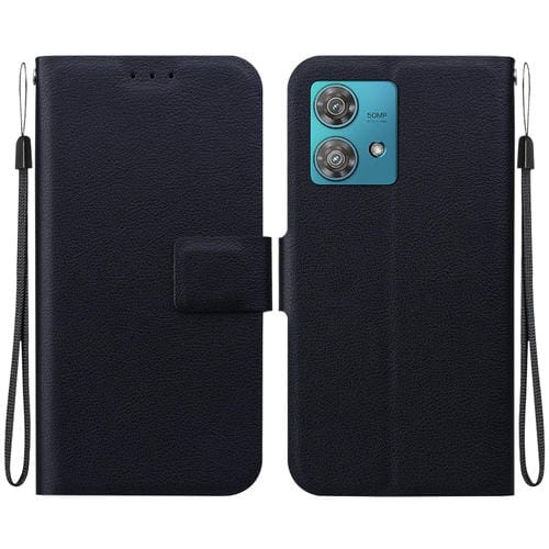 Funda de Cuero con Hebilla Magnética Ultrafina para Motorola Edge 40 Neo (Negro)