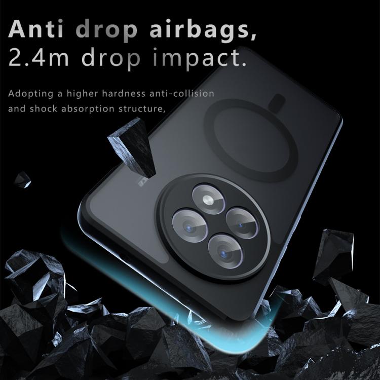 Funda híbrida TPU y PC para OnePlus Ace 5/5 Pro Armor Magsafe (Negro Esmerilado)