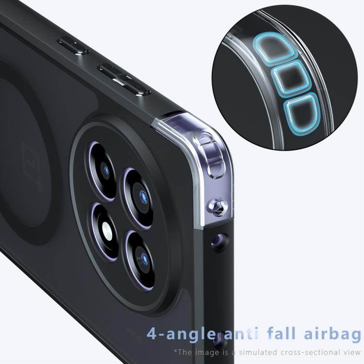 Funda híbrida TPU y PC para OnePlus Ace 5/5 Pro Armor Magsafe (Negro Esmerilado)