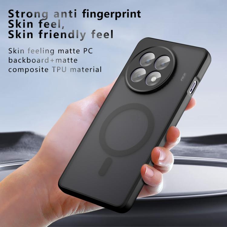 Funda híbrida TPU y PC para OnePlus Ace 5/5 Pro Armor Magsafe (Negro Esmerilado)