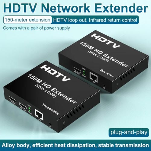 Extensor de Red HDTV 150 m con Enchufe Estadounidense