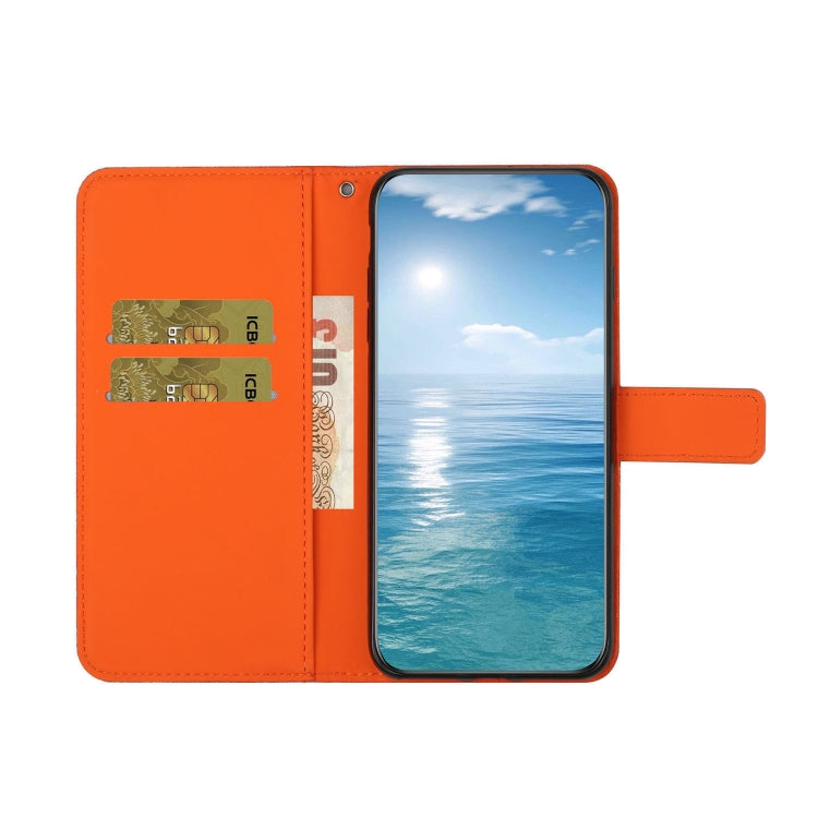 Funda Cuero Patrón Relieve Étnico Tecno Spark Go 2023 (Naranja)