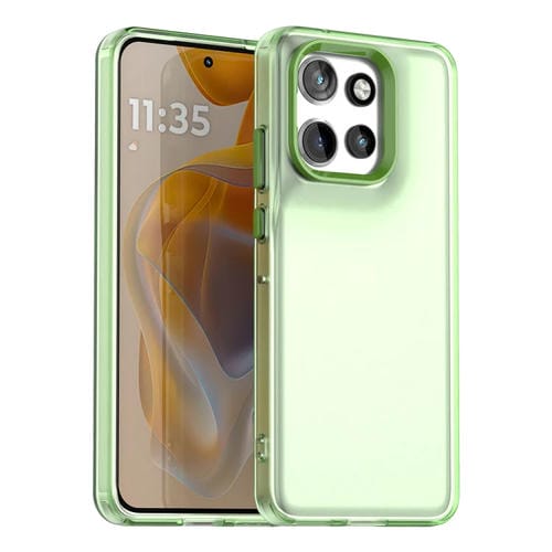 Funda Híbrida TPU a Prueba de Golpes para Motorola Edge 50 Neo 5G Candy PC (Verde)