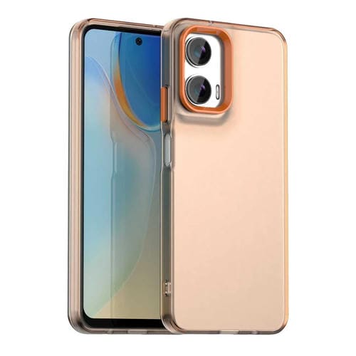 Funda Híbrida TPU para Motorola Moto G35 5G a Prueba de Golpes Candy PC (Naranja)