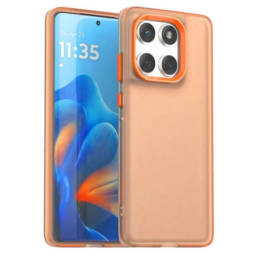 Funda híbrida de TPU a prueba de golpes para Motorola Edge 60 Fusion Candy PC (naranja)