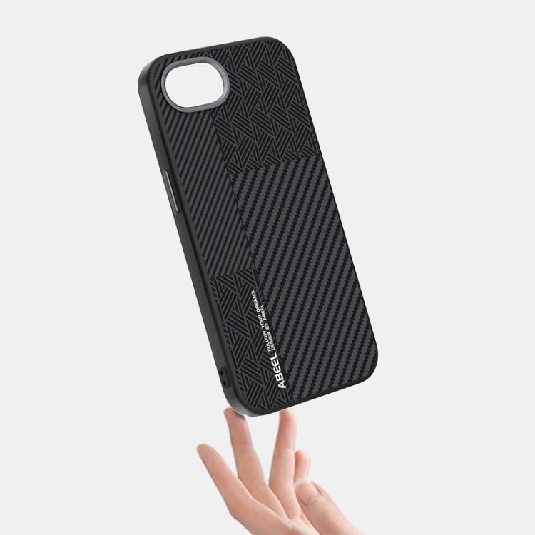 Funda Magnética Abeel para iPhone 16E 6D Micro Relief Magsafe (Fibra de Carbono Negra)