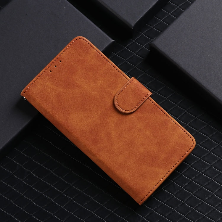 Funda de Cuero con Tapa Magnética para OnePlus 13 (Marrón)