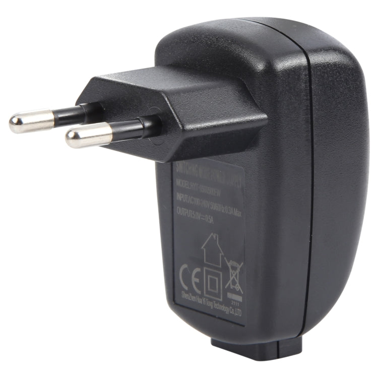 Adaptador de Corriente con Puerto USB 5 V 1 A Enchufe de la UE (Negro)