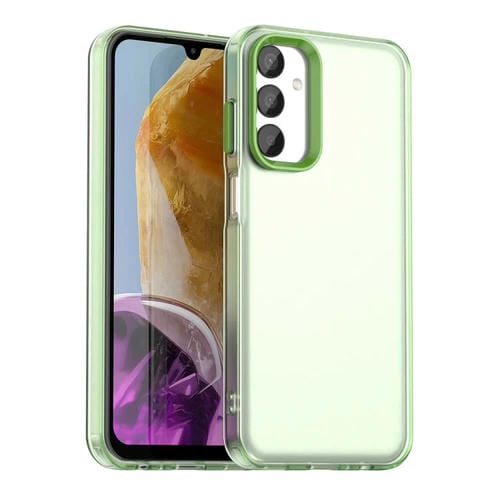 Funda híbrida TPU Samsung Galaxy M15 5G Candy PC a prueba de golpes (Verde)