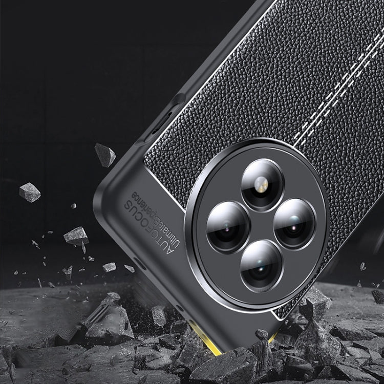 Funda para Teléfono OnePlus 13 de TPU a Prueba de Golpes con Textura de Lichi (Negra)