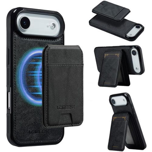 Funda para iPhone 17 Air LC.IMEEKE L3 con tarjetero RFID desmontable y Magsafe (negra)