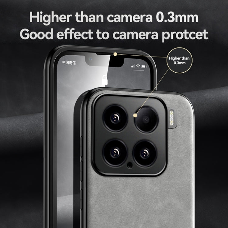 Funda de cuero magnética con textura de piel para Xiaomi Poco M7 Pro 5G (gris oscuro)