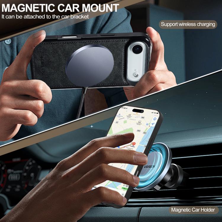 Funda para iPhone 17 Air LC.IMEEKE L5 con tarjetero RFID desmontable y Magsafe (negra)