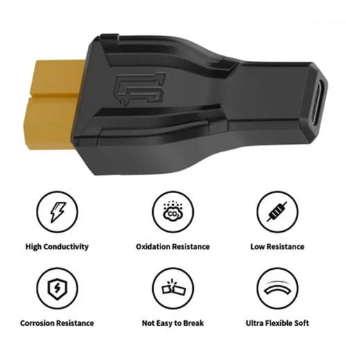 Adaptador de Intercambio XT-010 XT60 Macho a XT60 Hembra