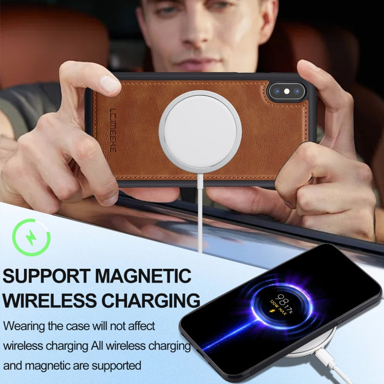 Funda para Teléfono Lc.Imeeke Magsafe para iPhone Xs/X (Marrón)