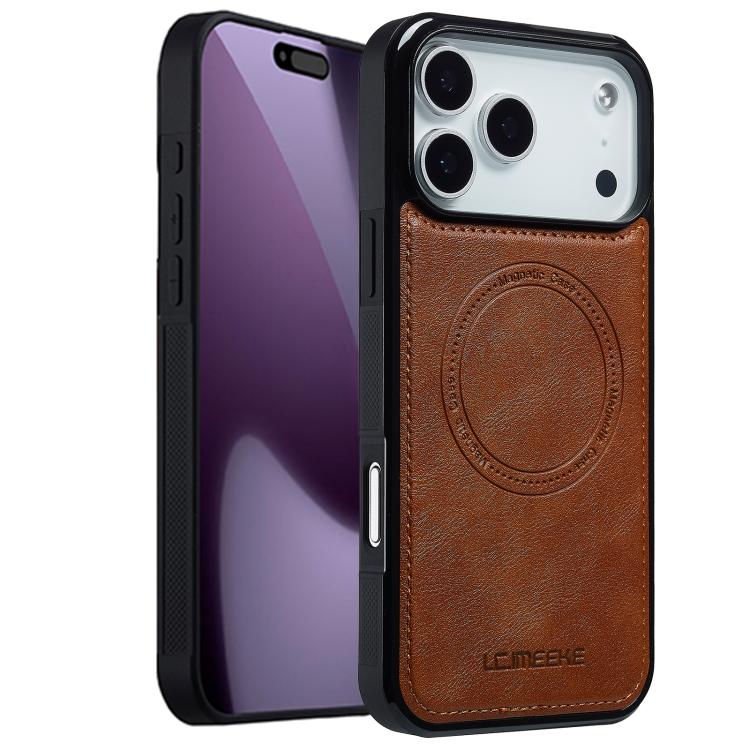 Funda LC.IMEEKE Magsafe para iPhone 17 Pro Max (marrón)