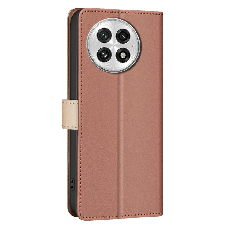 Funda de Cuero Antirrobo con Protección Rfid para OnePlus 13 (Marrón)