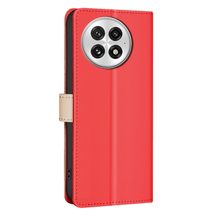 Funda de Cuero Antirrobo con Protección Rfid para OnePlus 13 (Rojo)