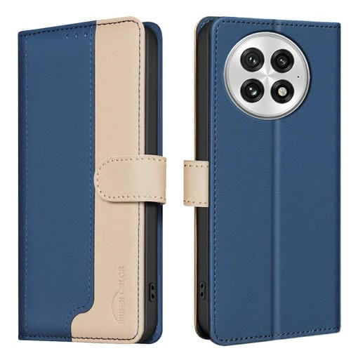 Funda de Cuero Antirrobo RFID para OnePlus 13 (Azul)