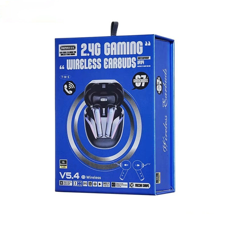 Auriculares inalámbricos Remax Gamebuds G7 2.4G Bluetooth para juegos TWS con luz de respiración (Negro)