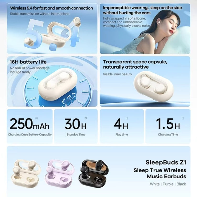 Auriculares Inalámbricos Remax Sleepbuds Z1 Bluetooth 5.4 Para Música (Blancos)
